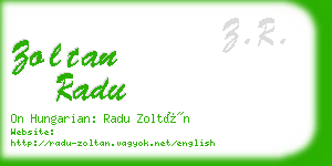 zoltan radu business card